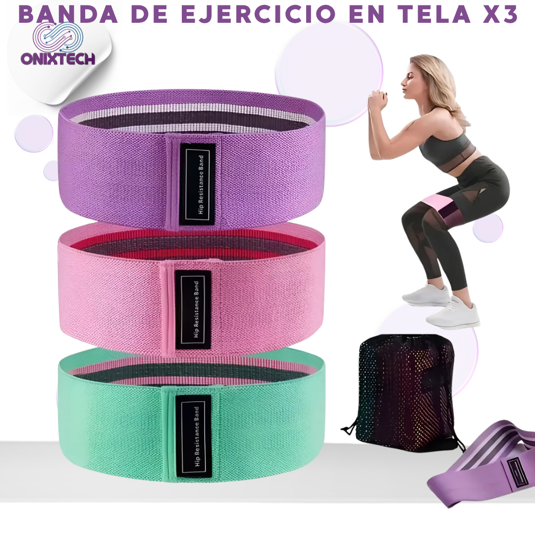 BANDA DE EJERCICIO EN TELA X3